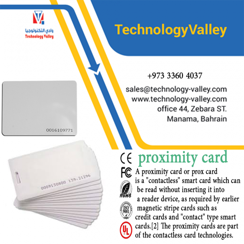 Proximity card from technology valley
